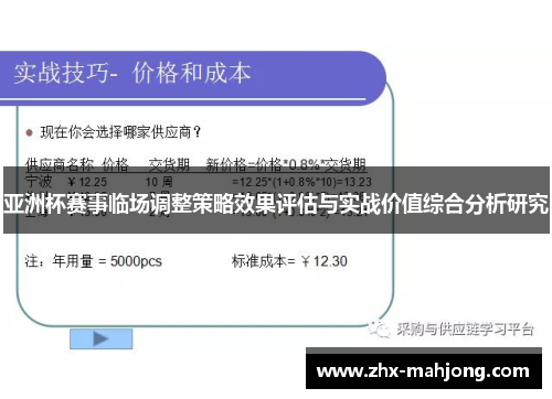亚洲杯赛事临场调整策略效果评估与实战价值综合分析研究